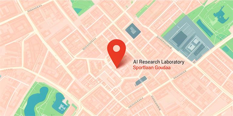 Statische locatiekaart met marker bij 6 Sportlaan in Gouda, nabij het centrum