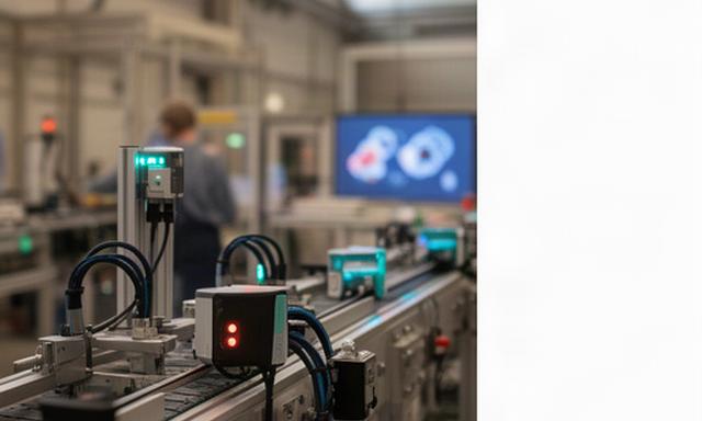 Productielijn in een Gouds maakbedrijf met sensoren en een dashboard voor voorspellend onderhoud