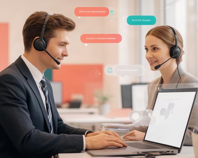 Nederlandstalige chatbot naast een medewerker in een moderne klantenserviceomgeving